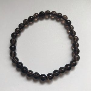 Smoky Quartz Gemstone Stretch Stacking Bracelet
